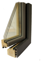 Holzalufenster 3-fach Verglasung